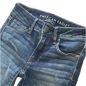 AEO American Eagle Size 00 Short NE(X)T LEVEL STRETCH Skinny Jeans‎